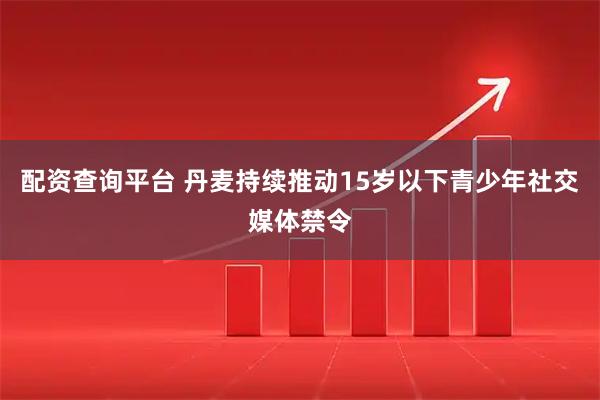 配资查询平台 丹麦持续推动15岁以下青少年社交媒体禁令